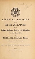 view [Report 1908] / Medical Officer of Health, Clevedon U.D.C.