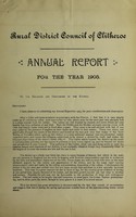 view [Report 1905] / Medical Officer of Health, Clitheroe R.D.C.