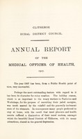 view [Report 1907] / Medical Officer of Health, Clitheroe R.D.C.