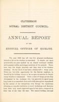 view [Report 1909] / Medical Officer of Health, Clitheroe R.D.C.