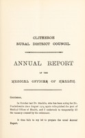 view [Report 1915] / Medical Officer of Health, Clitheroe R.D.C.