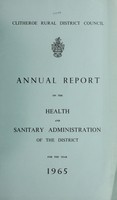 view [Report 1965] / Medical Officer of Health, Clitheroe R.D.C.