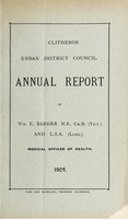 view [Report 1904] / Medical Officer of Health, Clitheroe U.D.C. / Borough.