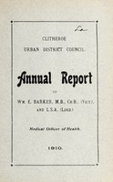 view [Report 1910] / Medical Officer of Health, Clitheroe U.D.C. / Borough.