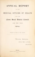 view [Report 1904] / Medical Officer of Health, Clowne / Clown R.D.C.