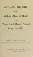 view [Report 1937] / Medical Officer of Health, Clowne / Clown R.D.C.