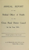 view [Report 1941] / Medical Officer of Health, Clowne / Clown R.D.C.