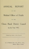 view [Report 1943] / Medical Officer of Health, Clowne / Clown R.D.C.