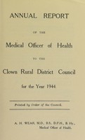 view [Report 1944] / Medical Officer of Health, Clowne / Clown R.D.C.