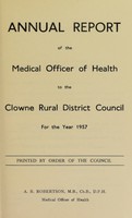 view [Report 1957] / Medical Officer of Health, Clowne / Clown R.D.C.