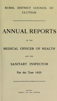 view [Report 1925] / Medical Officer of Health, Clutton R.D.C.