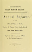 view [Report 1925] / Medical Officer of Health, Cockermouth R.D.C.