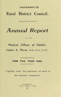 view [Report 1940] / Medical Officer of Health, Cockermouth R.D.C.