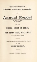 view [Report 1909] / Medical Officer of Health, Cockermouth U.D.C.