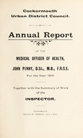 view [Report 1910] / Medical Officer of Health, Cockermouth U.D.C.