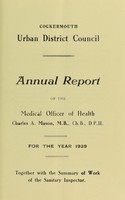 view [Report 1939] / Medical Officer of Health, Cockermouth U.D.C.