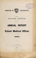 view [Report 1919] / School Medical Officer of Health, Colchester Borough.