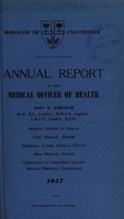 view [Report 1957] / Medical Officer of Health, Colchester Borough.