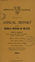 view [Report 1964] / Medical Officer of Health, Colchester Borough.