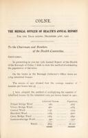 view [Report 1907] / Medical Officer of Health, Colne U.D.C. / Borough.