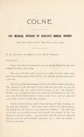 view [Report 1914] / Medical Officer of Health, Colne U.D.C. / Borough.