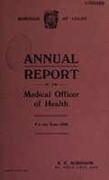 view [Report 1948] / Medical Officer of Health, Colne U.D.C. / Borough.