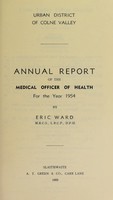 view [Report 1954] / Medical Officer of Health, Colne Valley (Combined) U.D.C.