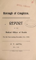 view [Report 1925] / Medical Officer of Health, Congleton Borough.