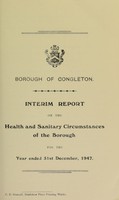 view [Report 1947] / Medical Officer of Health, Congleton Borough.