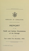 view [Report 1953] / Medical Officer of Health, Congleton Borough.