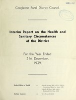 view [Report 1939] / Medical Officer of Health, Congleton R.D.C.