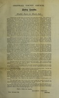 view [Report 1896] / Sanitary Committee [- Medical Officer of Health], Cornwall County Council.