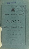 view [Report 1925] / Sanitary Committee [- Medical Officer of Health], Cornwall County Council.