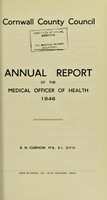 view [Report 1946] / Sanitary Committee [- Medical Officer of Health], Cornwall County Council.