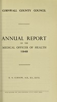 view [Report 1948] / Sanitary Committee [- Medical Officer of Health], Cornwall County Council.