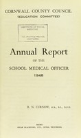 view [Report 1948] / School Health Service, Cornwall County Council.