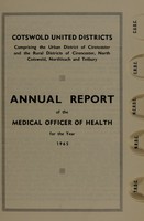 view [Report 1965] / Medical Officer of Health, Cotswold United Districts (Cirencester U.D.C., Cirencester R.D.C., North Cotswold R.D.C., Northleach R.D.C., Tetbury R.D.C.).