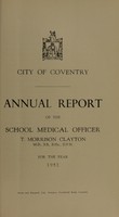 view [Report 1952] / School Medical Officer of Health, Coventry.