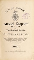 view [Report 1910] / Medical Officer of Health, Coventry County & City.