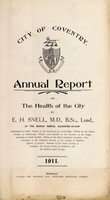 view [Report 1911] / Medical Officer of Health, Coventry County & City.