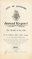 view [Report 1913] / Medical Officer of Health, Coventry County & City.