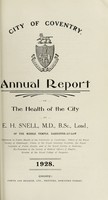 view [Report 1928] / Medical Officer of Health, Coventry County & City.