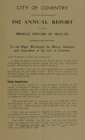 view [Report 1942] / Medical Officer of Health, Coventry County & City.
