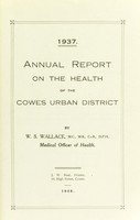 view [Report 1937] / Medical Officer of Health, Cowes U.D.C.