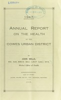 view [Report 1947] / Medical Officer of Health, Cowes U.D.C.