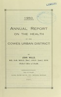 view [Report 1950] / Medical Officer of Health, Cowes U.D.C.