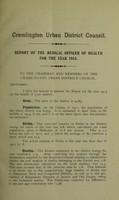 view [Report 1913] / Medical Officer of Health, Cramlington U.D.C.