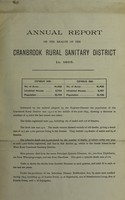 view [Report 1895] / Medical Officer of Health, Cranbrook R.D.C.