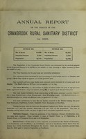 view [Report 1896] / Medical Officer of Health, Cranbrook R.D.C.