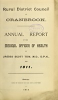 view [Report 1911] / Medical Officer of Health, Cranbrook R.D.C.